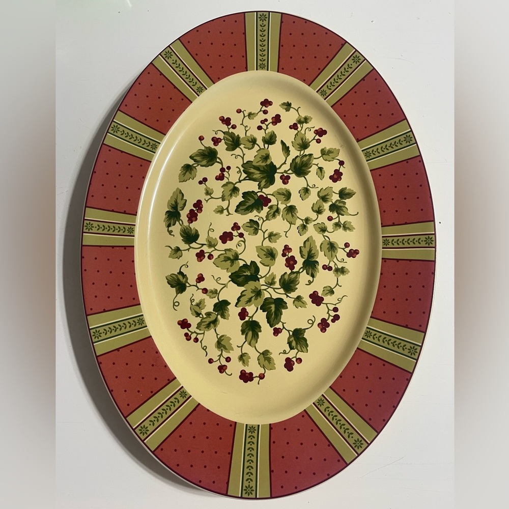 Waverly Garden Room Large Oval Serving Platter Made in Poland T49